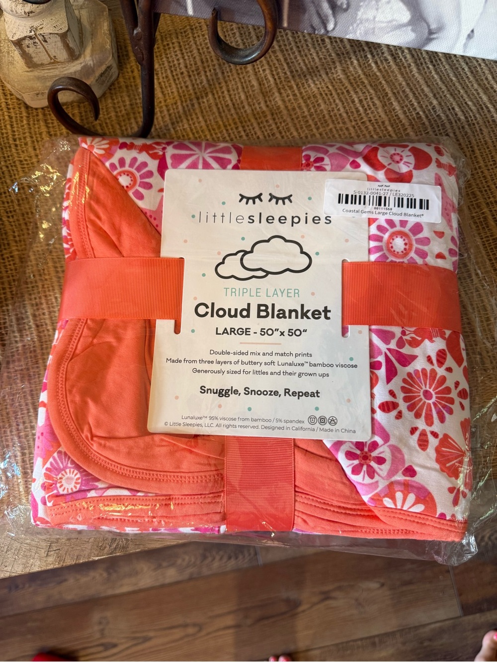 Little Sleepies Coastal Gems Cloud Blanket